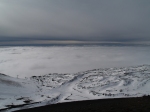 Зимен пейзаж над облаците